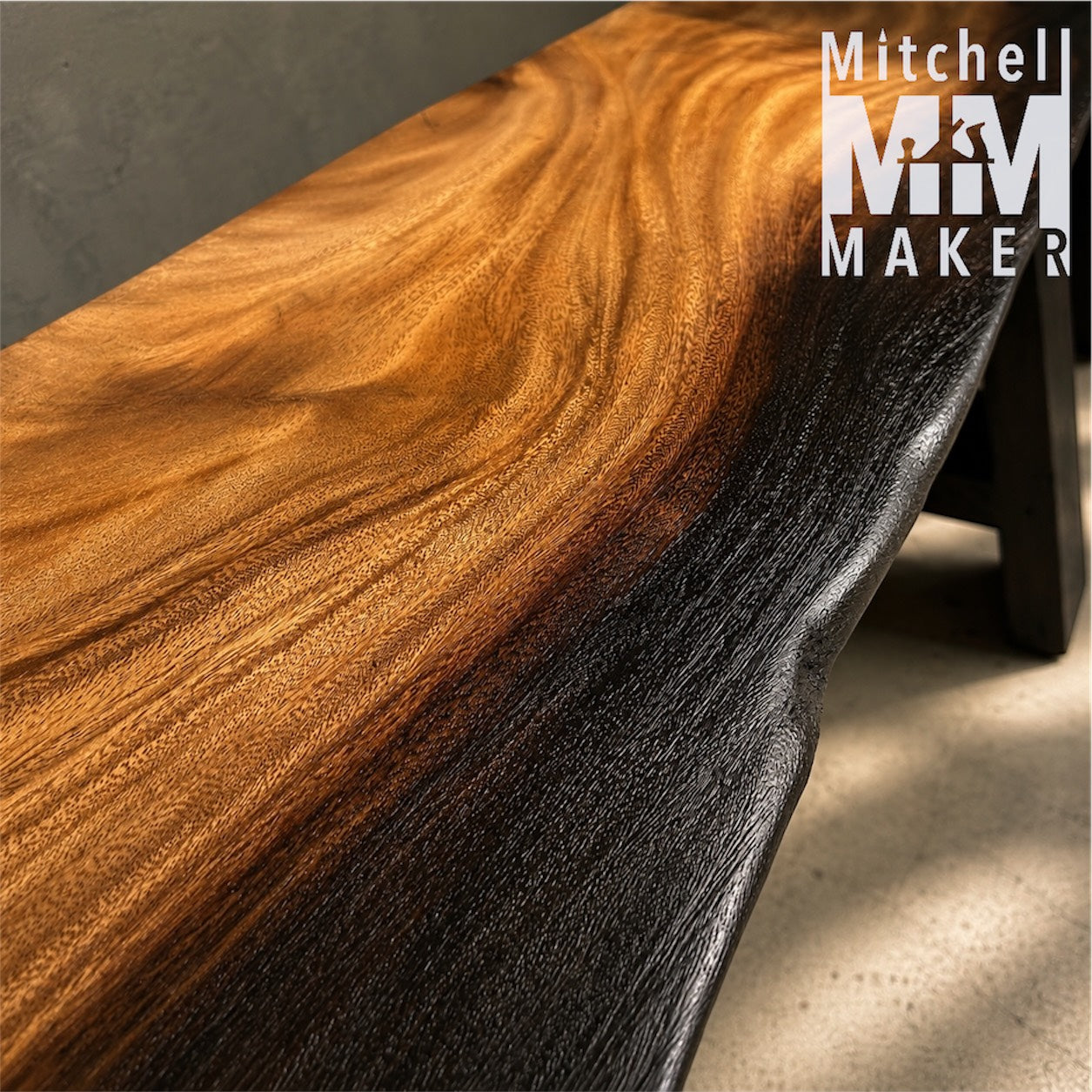 Shou Sugi Ban Raintree Bench