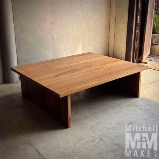 Low Reclaimed Hardwood Coffee Table / Kids Drawing Table