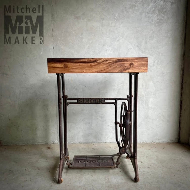 Vintage Singer Butchers Block / Side Table