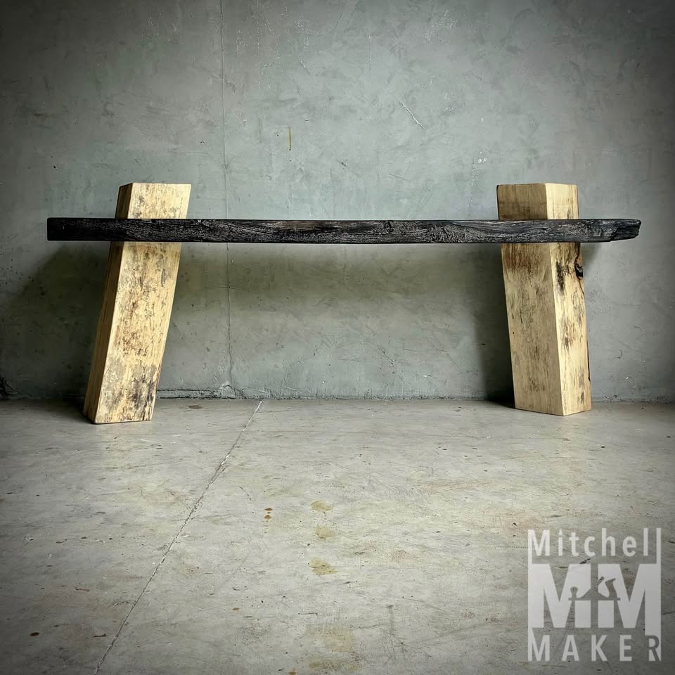 Spalted Tamarind & Makha Wood Bench
