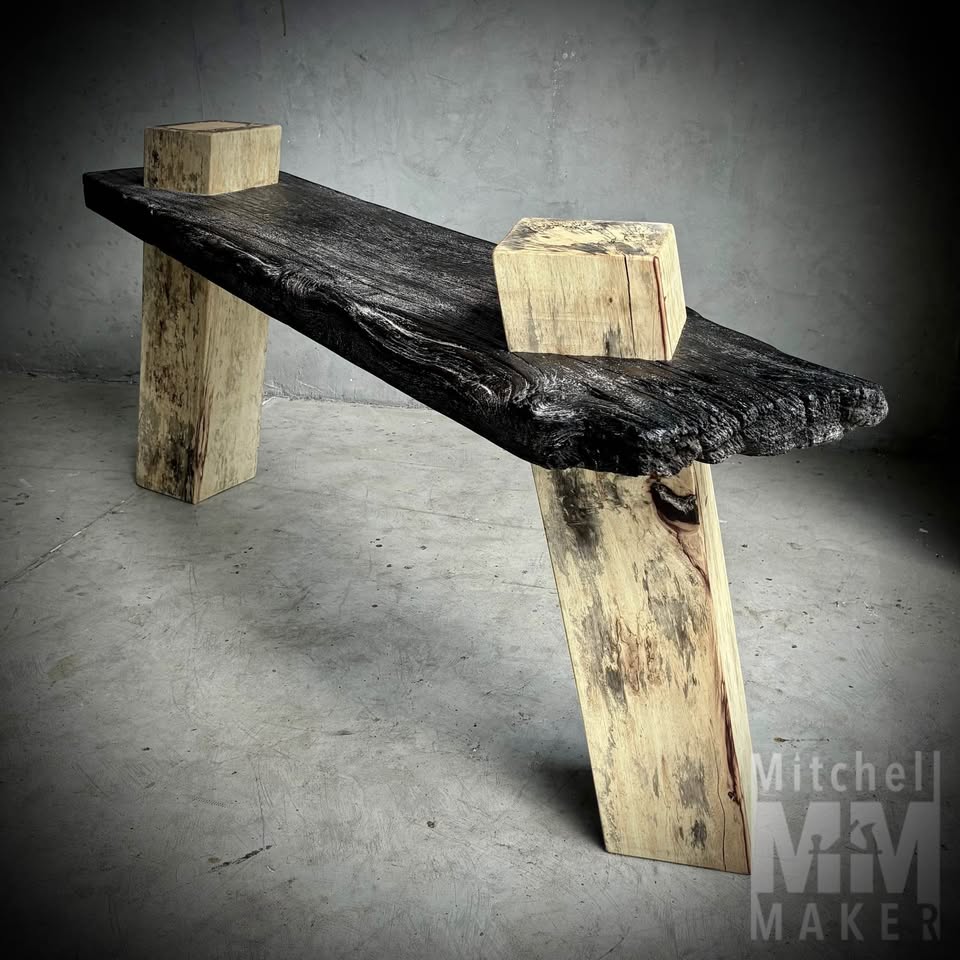 Spalted Tamarind & Makha Wood Bench