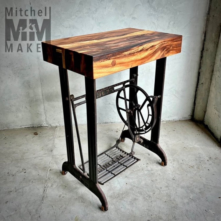 Vintage Singer Butchers Block / Side Table