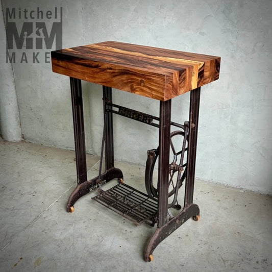 Vintage Singer Butchers Block / Side Table
