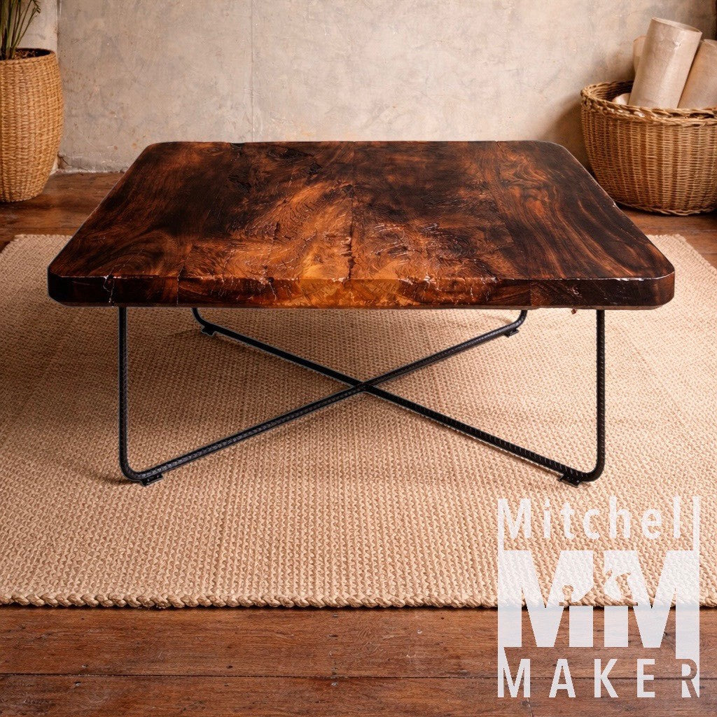 Raintree Coffee Table with Steel Legs
