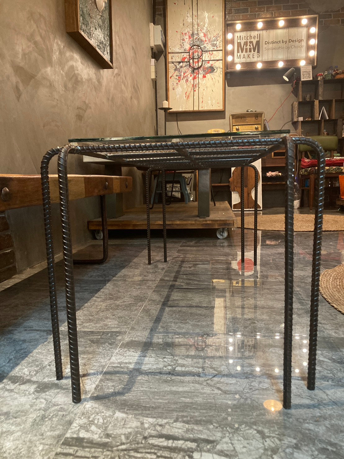 Industrial Grid Coffee Table
