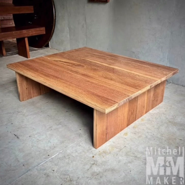 Low Reclaimed Hardwood Coffee Table / Kids Drawing Table