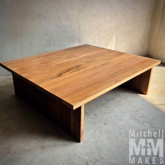 Low Reclaimed Hardwood Coffee Table / Kids Drawing Table